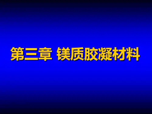 第三章 镁质胶凝材料