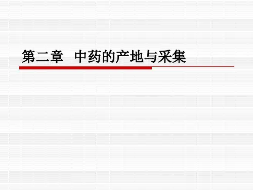 中药的产地与采集中药的炮制药性理论