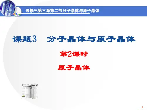 人教版选修3第三章第二节原子晶体(共21张PPT)