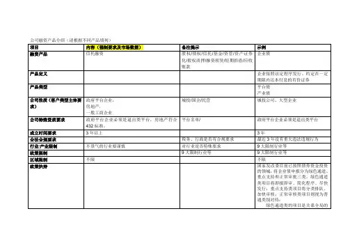 资金方公司融资产品方案详解模板格式