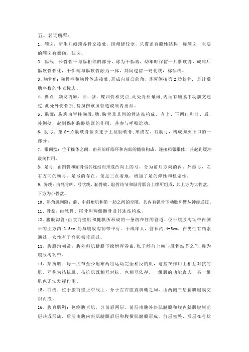 名词解释