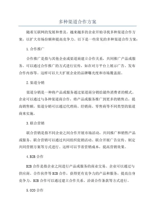 多种渠道合作方案