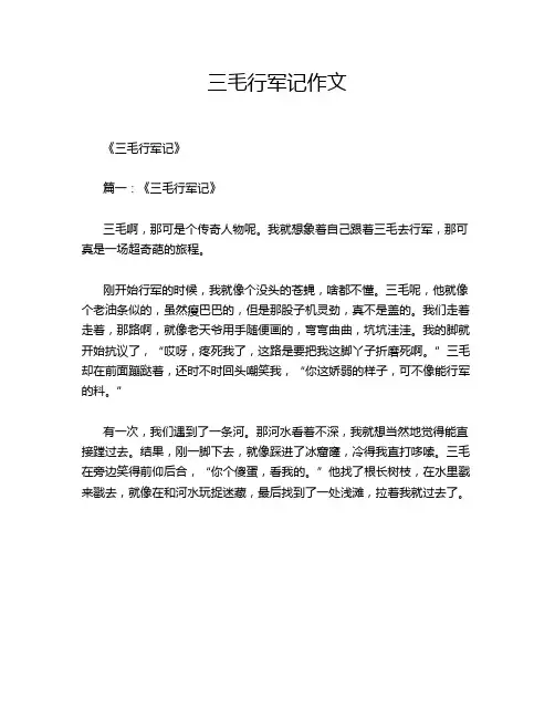三毛行军记作文