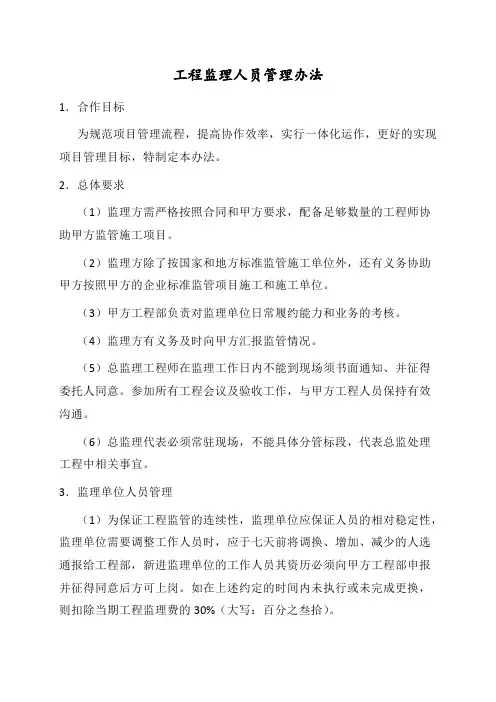 监理管理办法
