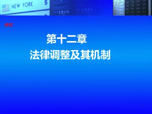 法理学精品课件—法律调整及其机制