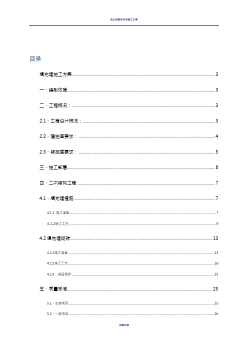 空心砖砌体工程施工方案