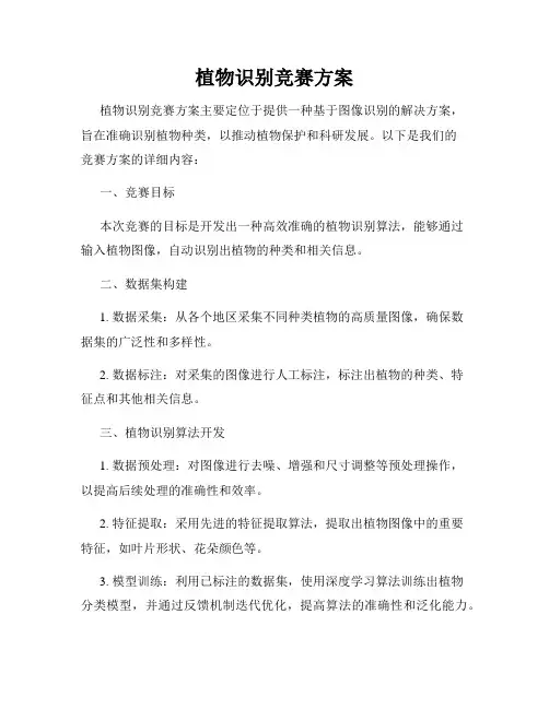 植物识别竞赛方案