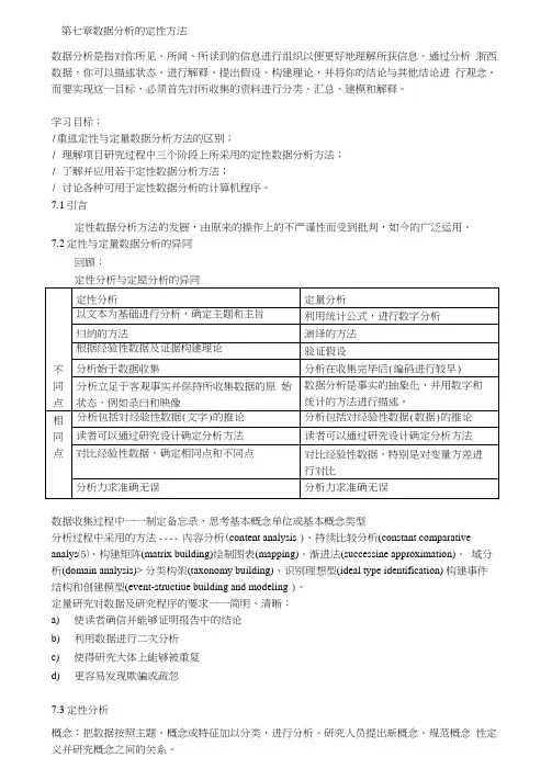 第七章数据分析的定性方法