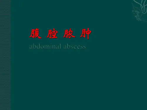 腹腔脓肿的诊断及治疗课件PPT课件