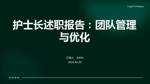 护士长述职报告ppt模板 