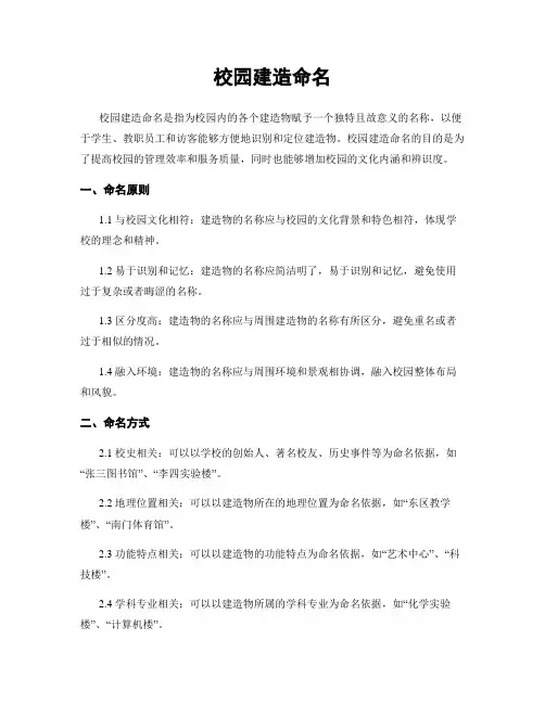 校园建筑命名