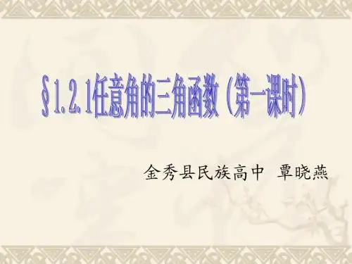 1.2.1任意角的三角函数(公开课课件)
