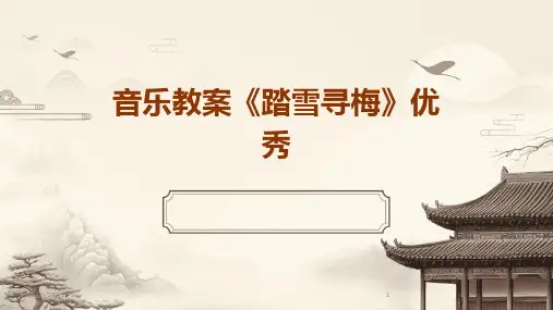 2024年度音乐教案《踏雪寻梅》优秀