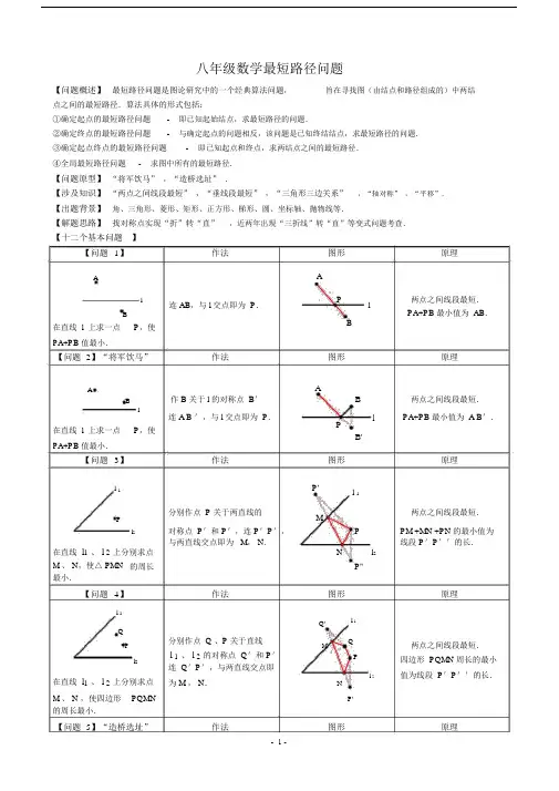 (完整)初二最短路径专题.doc