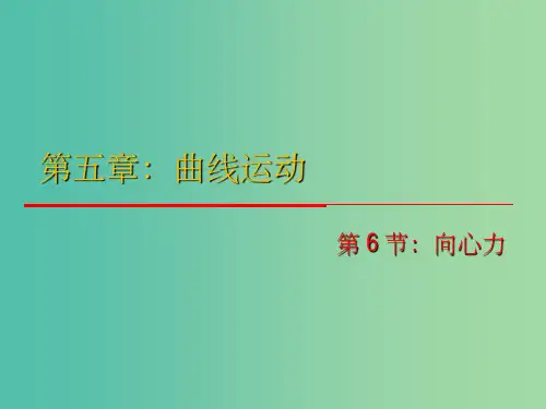 高中物理 5.6《向心力》课件 新人教版必修2