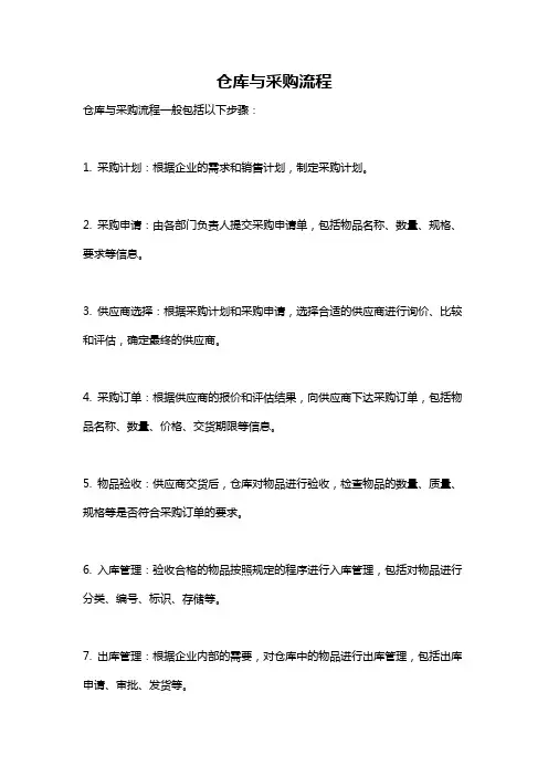 仓库与采购流程