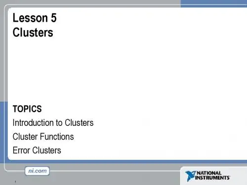 NI官方labview培训教材Lesson 5-8