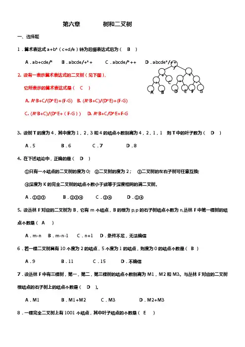 第6章树和二叉树习题