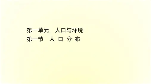 新教材鲁教版高中地理必修第二册：1.1 人口分布  课件(共51页)
