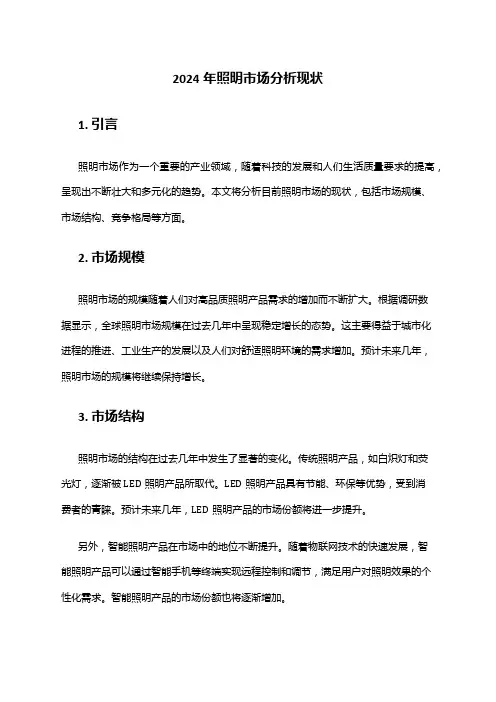 2024年照明市场分析现状