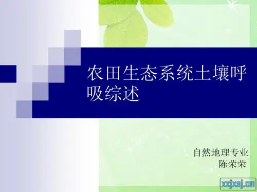 农田生态系统土壤呼吸综述