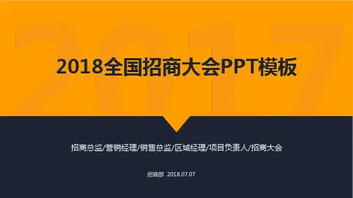 全国招商大会ppt模板