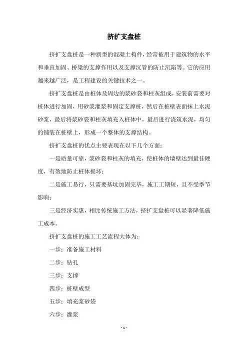 挤扩支盘桩