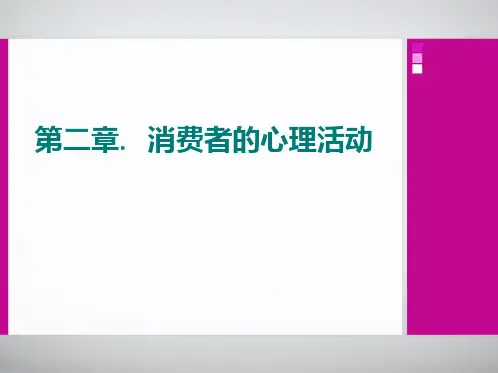 第二章消费者的心理活动PPT课件