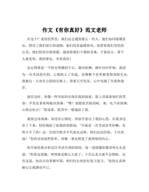 作文《有你真好》范文老师