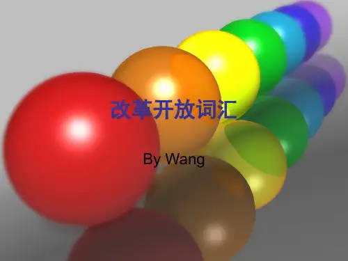 改革开放词汇