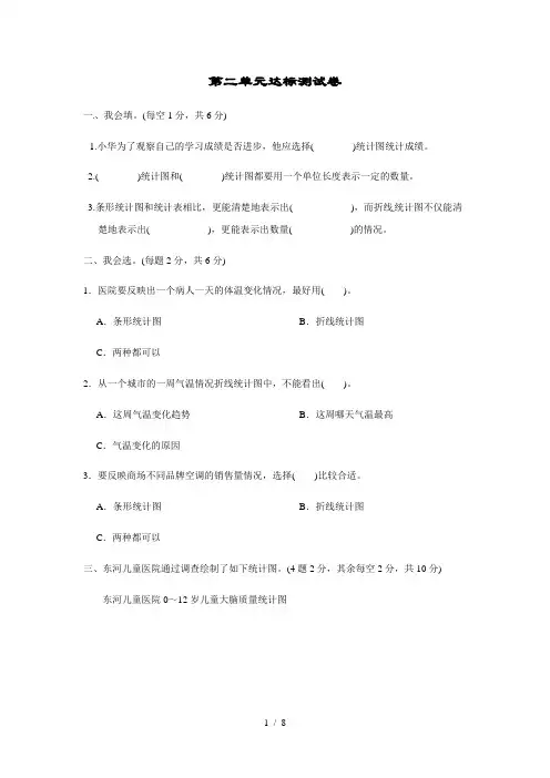 五年级下册数学试题二-折线统计图-达标测试卷-苏教版