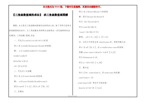 【三角函数值域的求法】 求三角函数值域图解