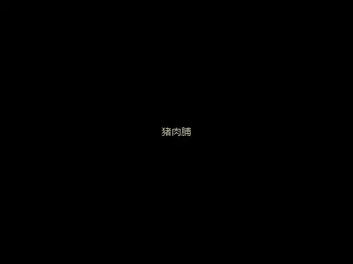 猪肉脯 美食课件