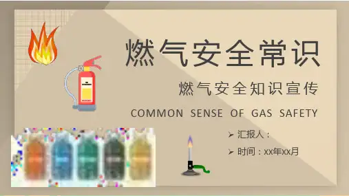 居民日常生活燃气安全常识学习社区燃气知识宣传活动方案PPT模板课件