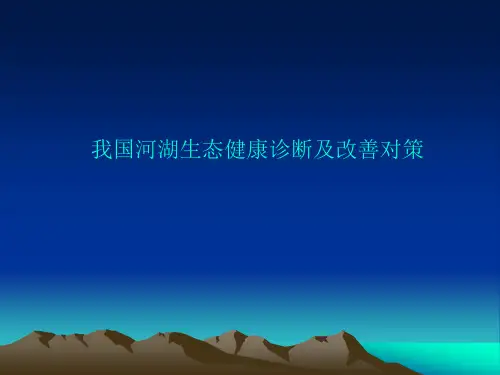 我国河湖健康诊断及改善对策