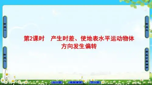 鲁教版地理必修1课件：第1单元 第2节 第2课时 产生时差、使地表水平运动物体方向发生偏转