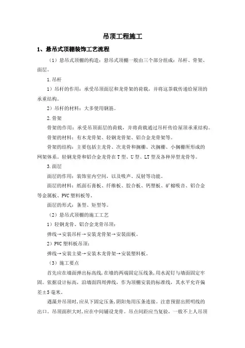 吊顶工程施工