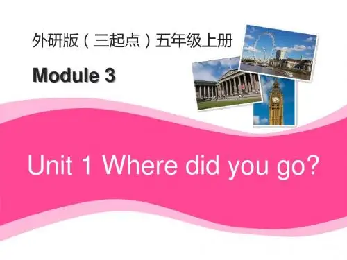 外研版小学英语(三年级起点)五年级上册Module3 Unit1 教学课件
