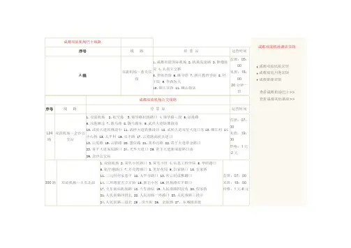 成都双流机场巴士线路