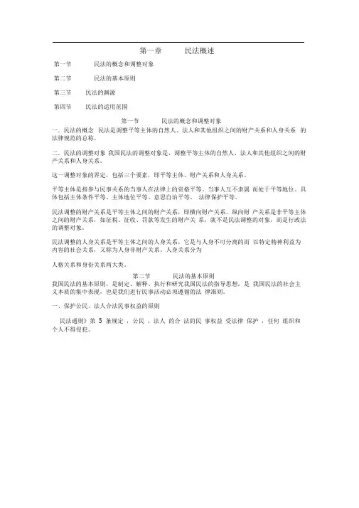 民法总论重点