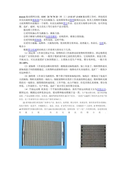 derrick振动筛网