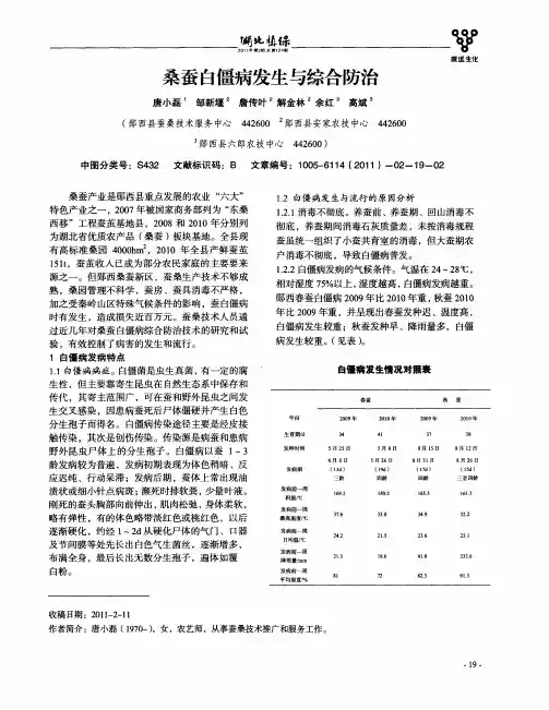 桑蚕白僵病发生与综合防治