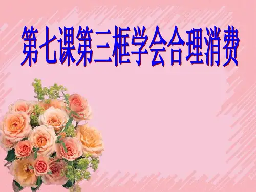 七三框学会合理消费PPT课件
