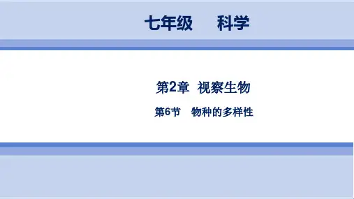 第6节物种的多样性同步练习(课件版18张)