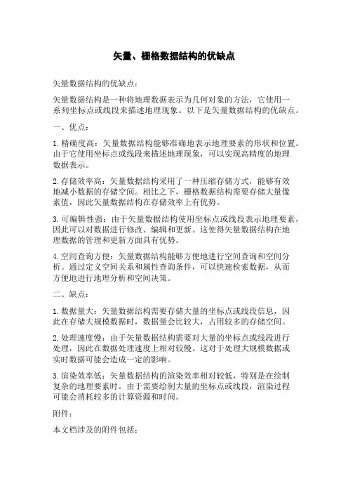 矢量、栅格数据结构的优缺点