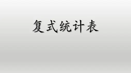 三年级数学下册课件- 3 复式统计表 -人教新课标(2014秋)(共26张PPT)