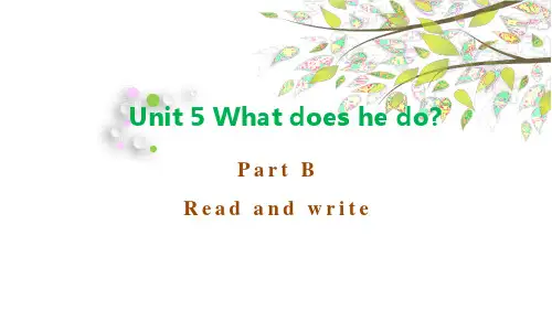 PEP版六年级英语上册教学课件unit 5 Read and write