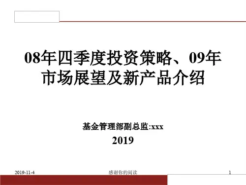 2018年四季度投资策略、2019年市场展望及新产品介绍模板.pptx