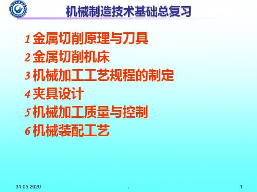 机械制造技术基础总复习PPT课件