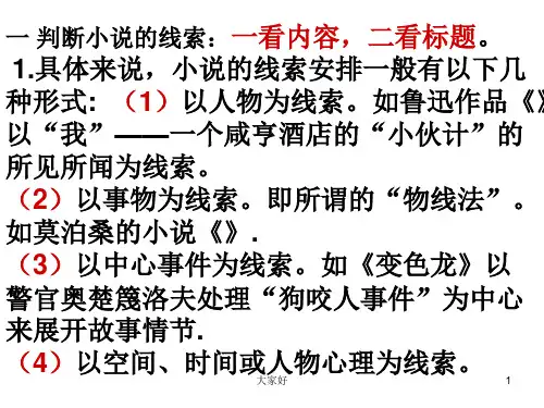 小说线索